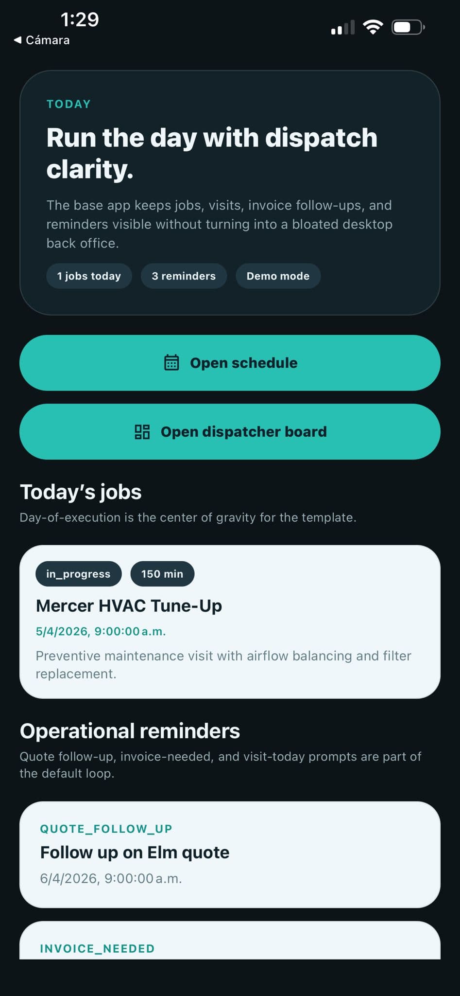 Field Service Ops App preview